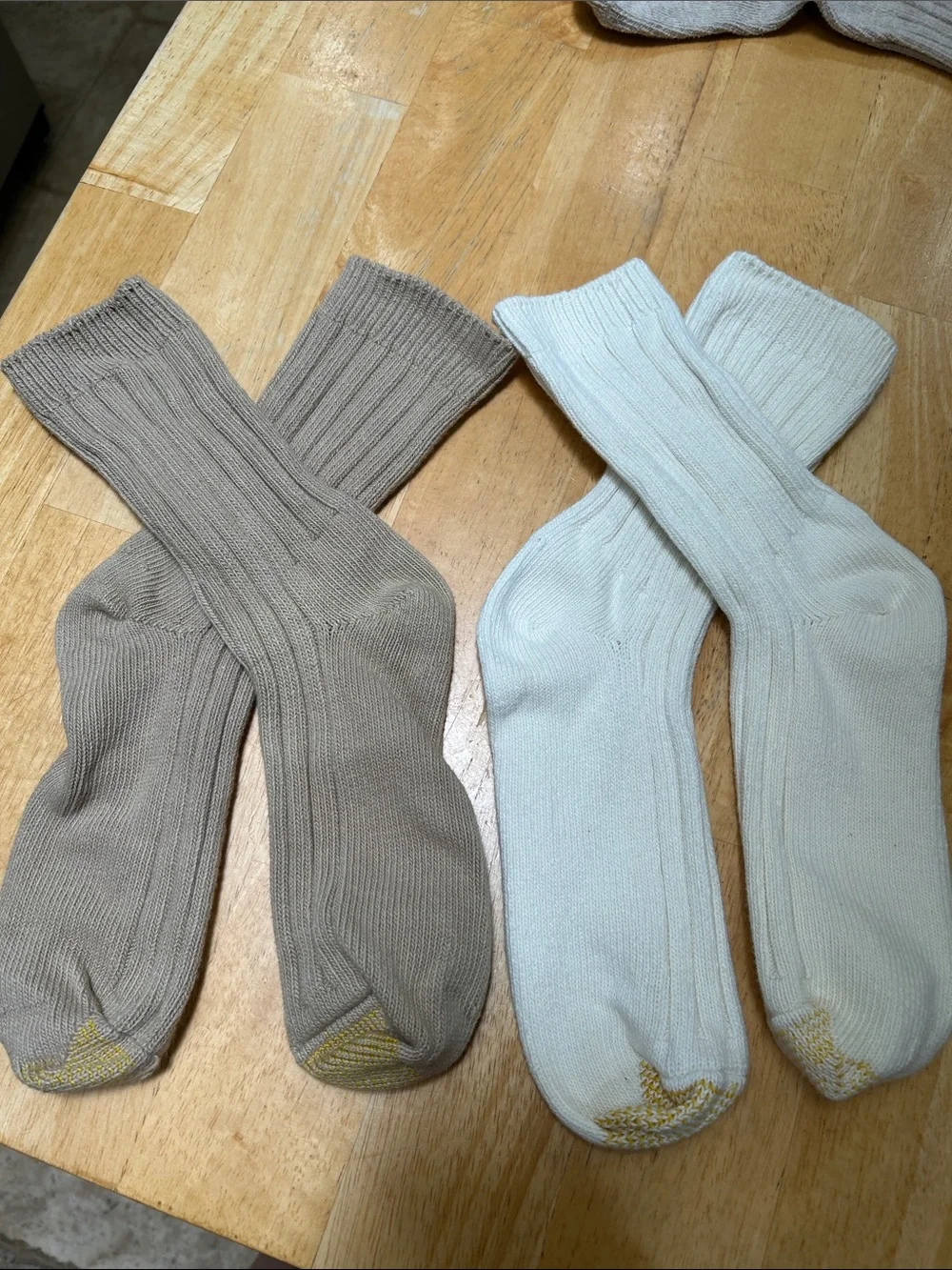 Multipack Men's Ribbed Crew 4 Pack Socks - Neutral Colors